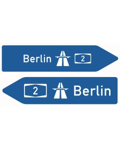 VZ Nr. 430-40 Pfeilwegweiser zur Autobahn - doppelseitig