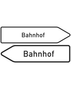 VZ Nr. 432-40 Pfeilwegweiser zu Zielen mit erheblicher Verkehrsbedeutung - doppelseitig