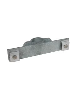 Feuerverzinkte Alform Rohrschelle RK 6 mit zwei Klemmklötzen, geeignet für Pfosten mit 108 mm Durchmesser, 300 mm Länge