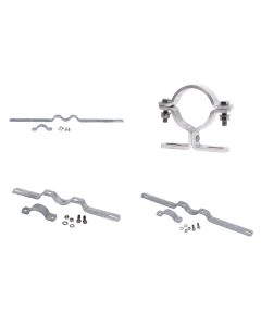 Schellen- und Befestigungssets für Rohrpfosten – verschiedene Halterungen und Schraubensätze